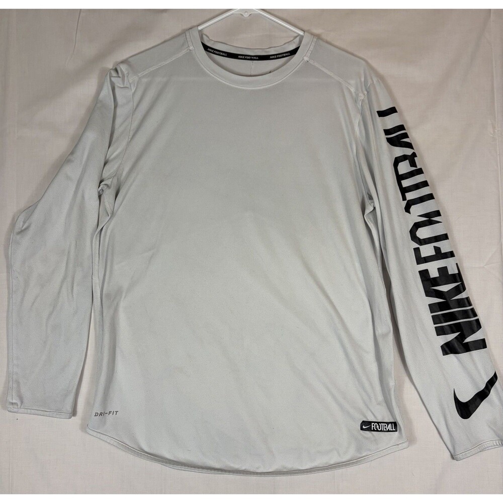 Nike Football Shirt Dri-Fit L/S Athletic Performance Off White Color Men’s Med.